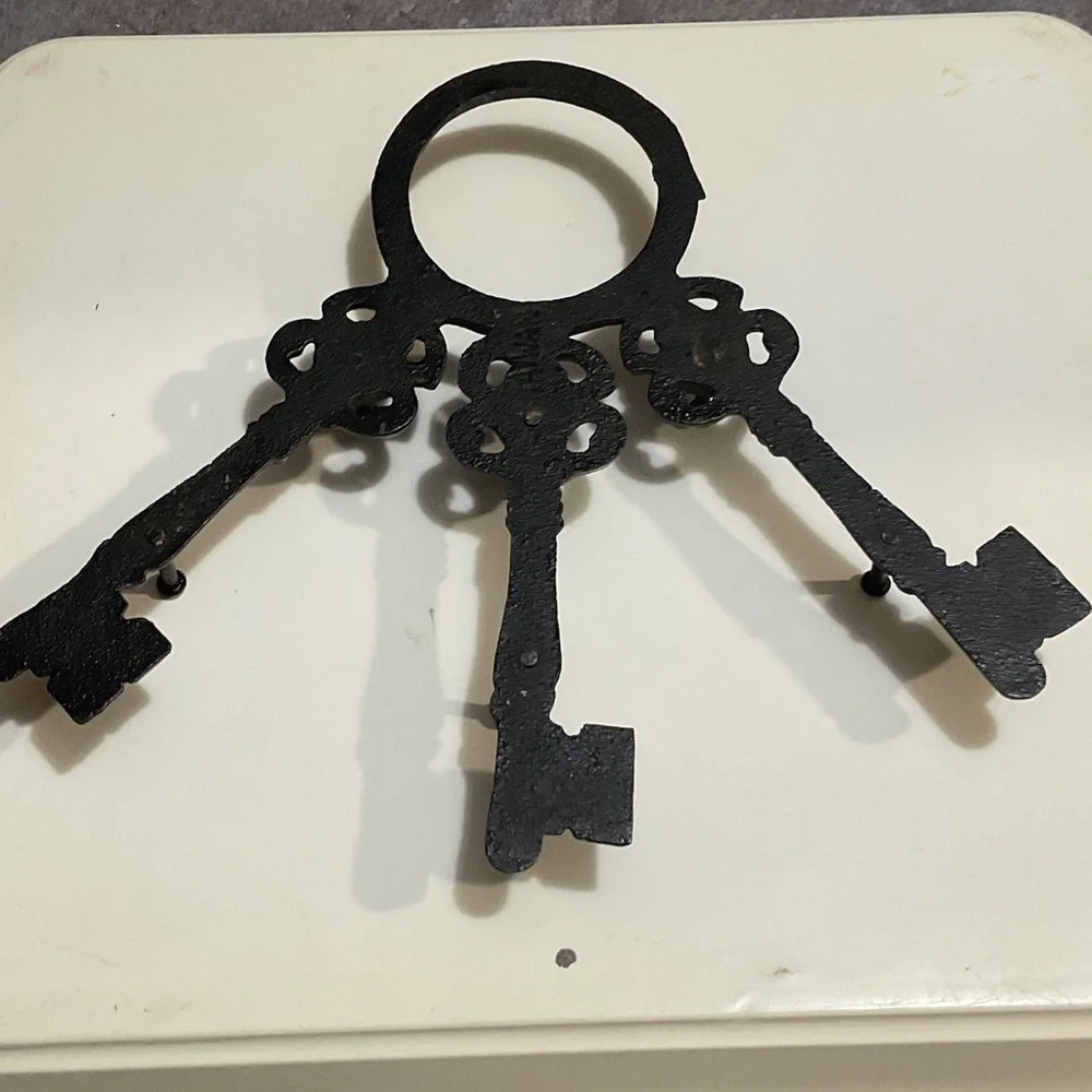 Vintage Black Key Wall Decor